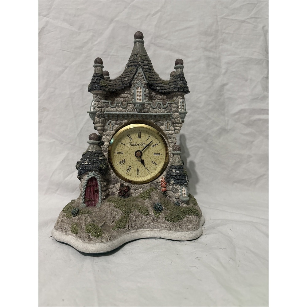 Collectible Vtg Father Time Castle Clock Hand Made Hand‎ Painted John Herbert